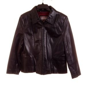 Wilsons Leather Black Leather Jacket Quilted Liner